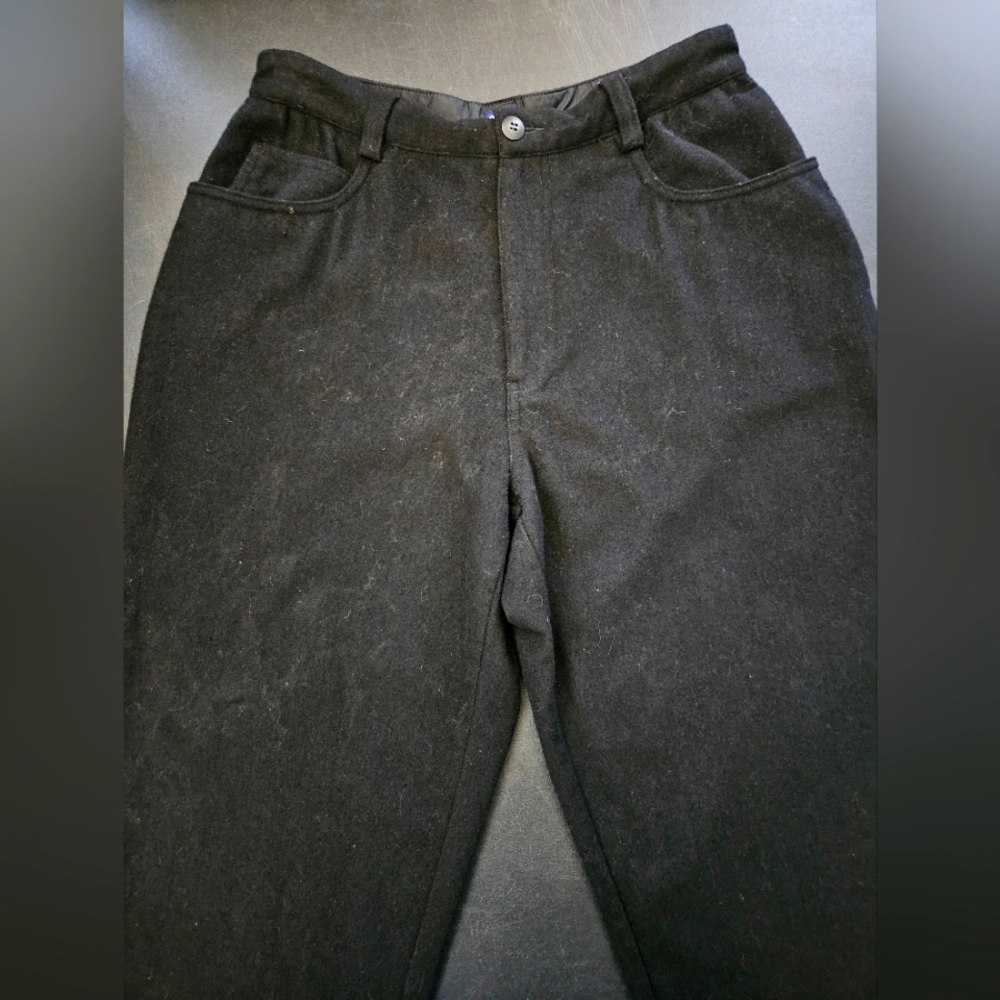 Vintage - GAP Wool Felt Blend Black Pants - Size 12